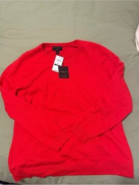 Charter Club Women’s Red Crewneck cashmere Sweater